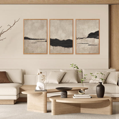 Neutral Abstract Canvas Art