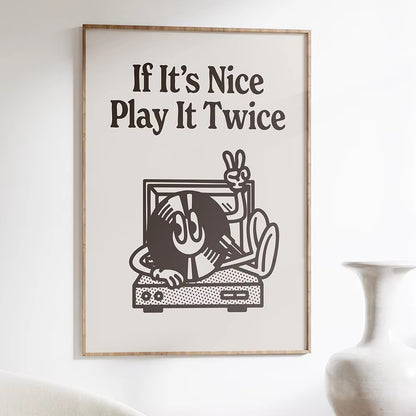 Play It Twice Canvas Wall Art