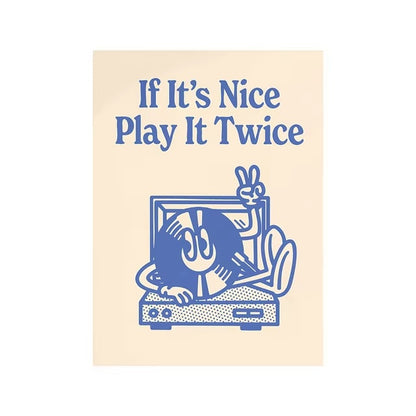 Play It Twice Canvas Wall Art