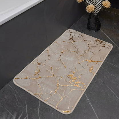 Rabbit Fur Marble Pattern Bath Mat