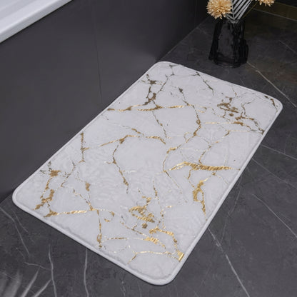 Rabbit Fur Marble Pattern Bath Mat