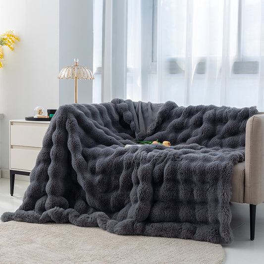 Luxury Plush Blanket Throw: Black