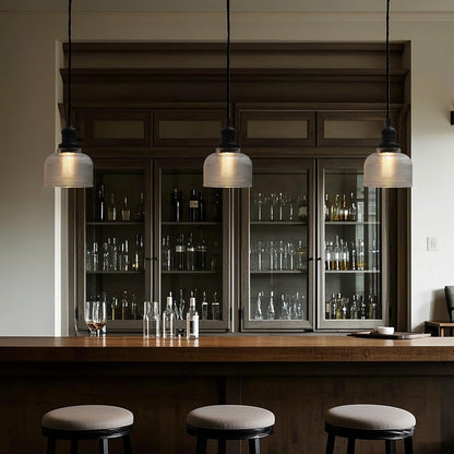 Retro Texture Glass Pendant Light