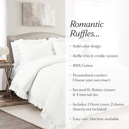 Reyna Ruffle Cotton Duvet Cover Set