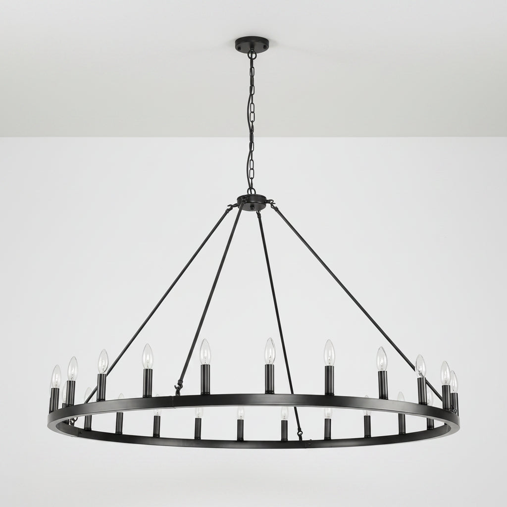 Rustic Wagon Wheel Chandelier - Decorstly