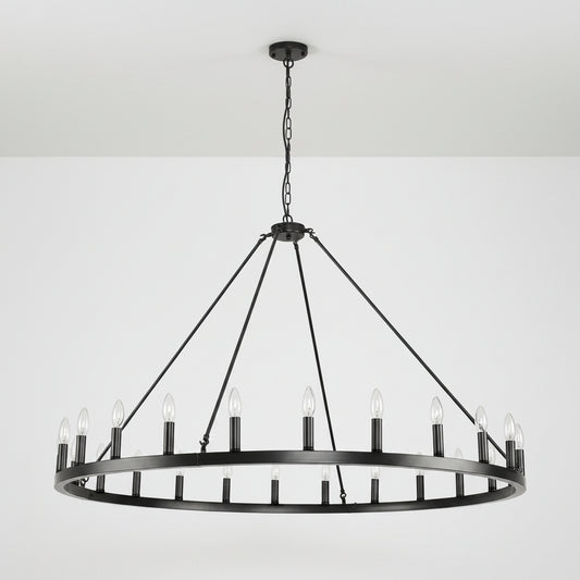 Rustic Wagon Wheel Chandelier - Decorstly