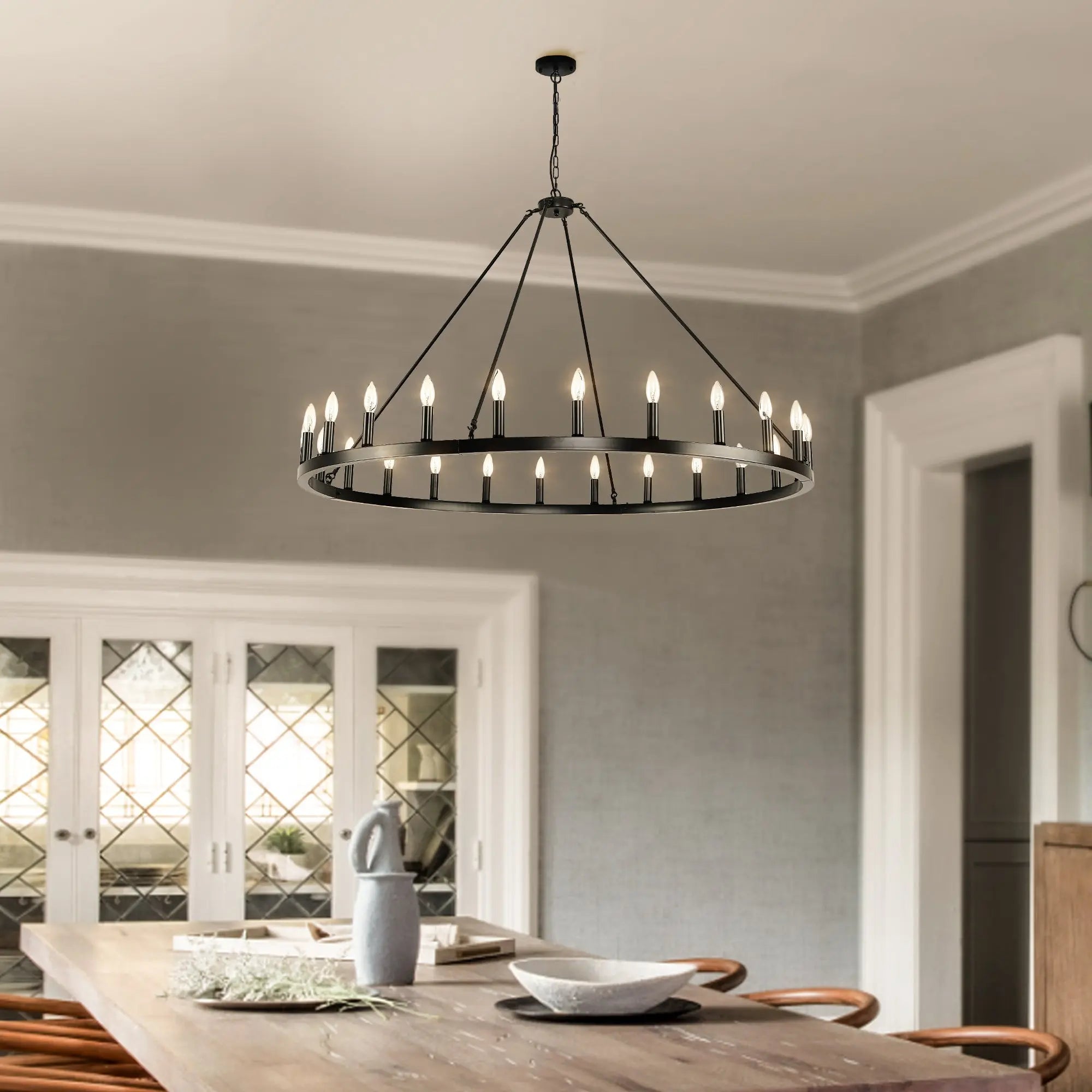 Rustic Wagon Wheel Chandelier - Decorstly