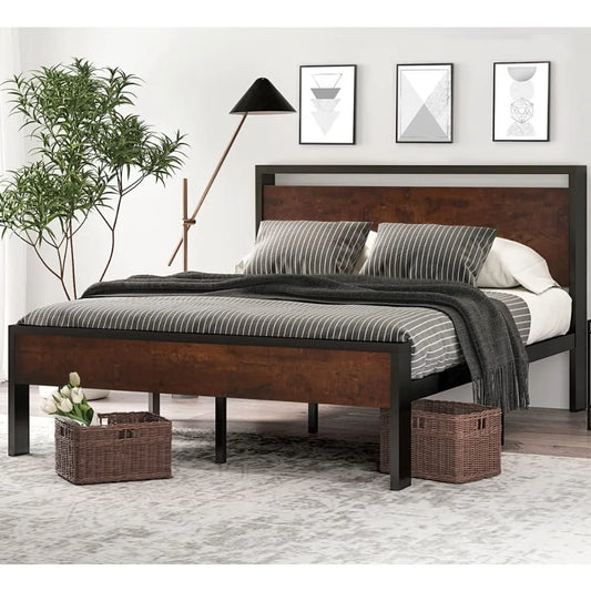 Prestige Wooden Headboard Platform Bed