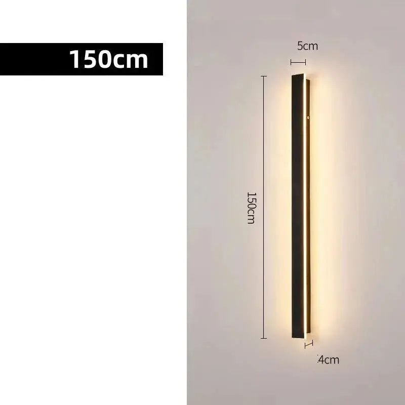 UrbanGlow Aluminum Wall Lamp - Modern exterior wall lights illuminating urban space at night.