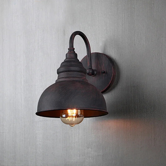 Vintage wall light with bulb, RetroGlow Outdoor Sconce.
