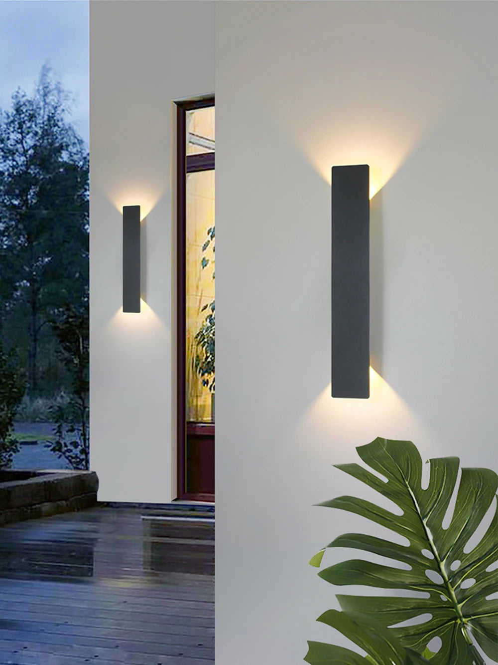 Outdoor Black Strip Waterproof Wall Lamp