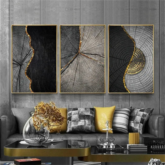 Wood Grains Canvas Painting - Decorstly