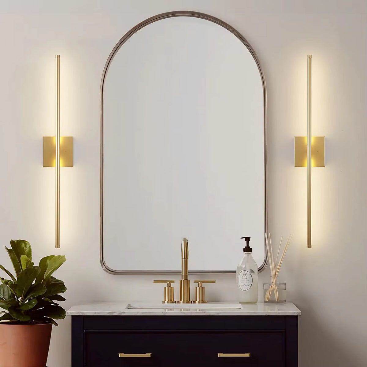 Wireless Linear Tube Wall Sconce 2Pack - Decorstly