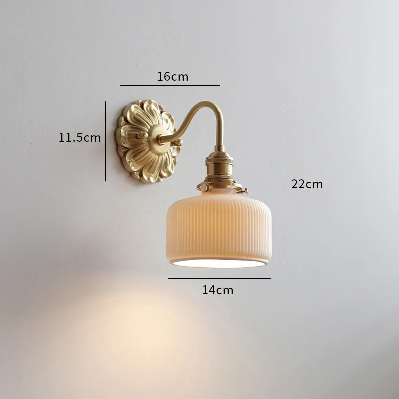 Copper Base Ceramic Wall Light