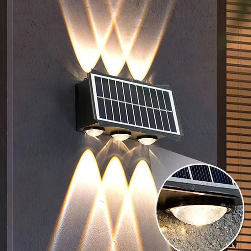 3PCS Outdoor Solar Wall Lamps