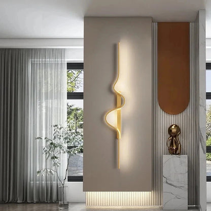 Wavy Long Strip Wall Sconce