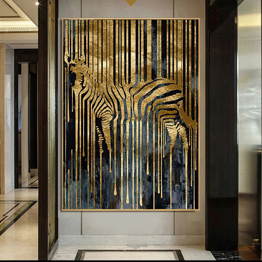 Abstract Zebra Canvas Art