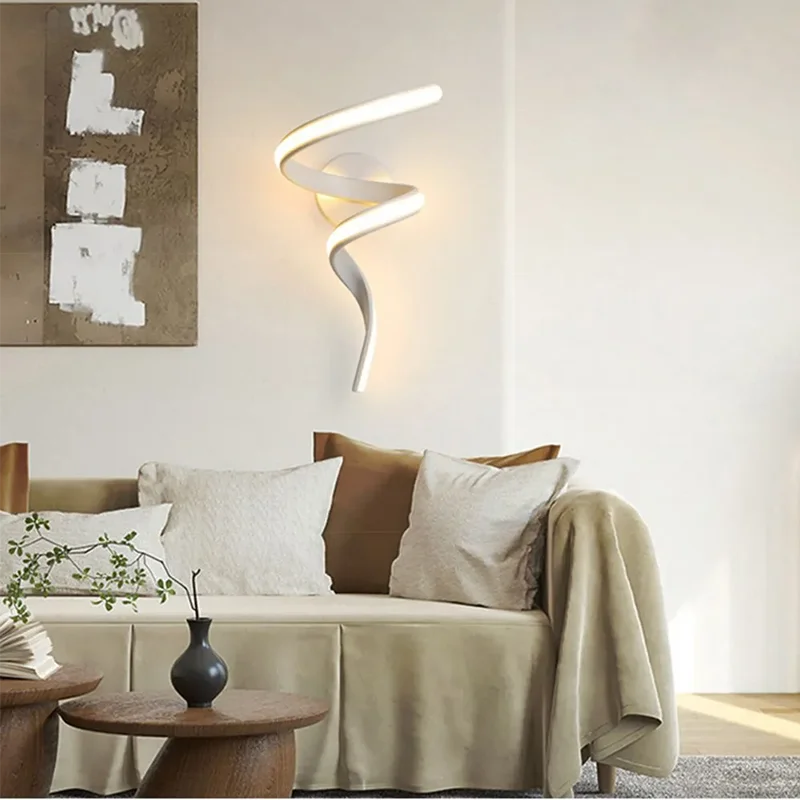 Minimalist Spiral LED Wall Sconce