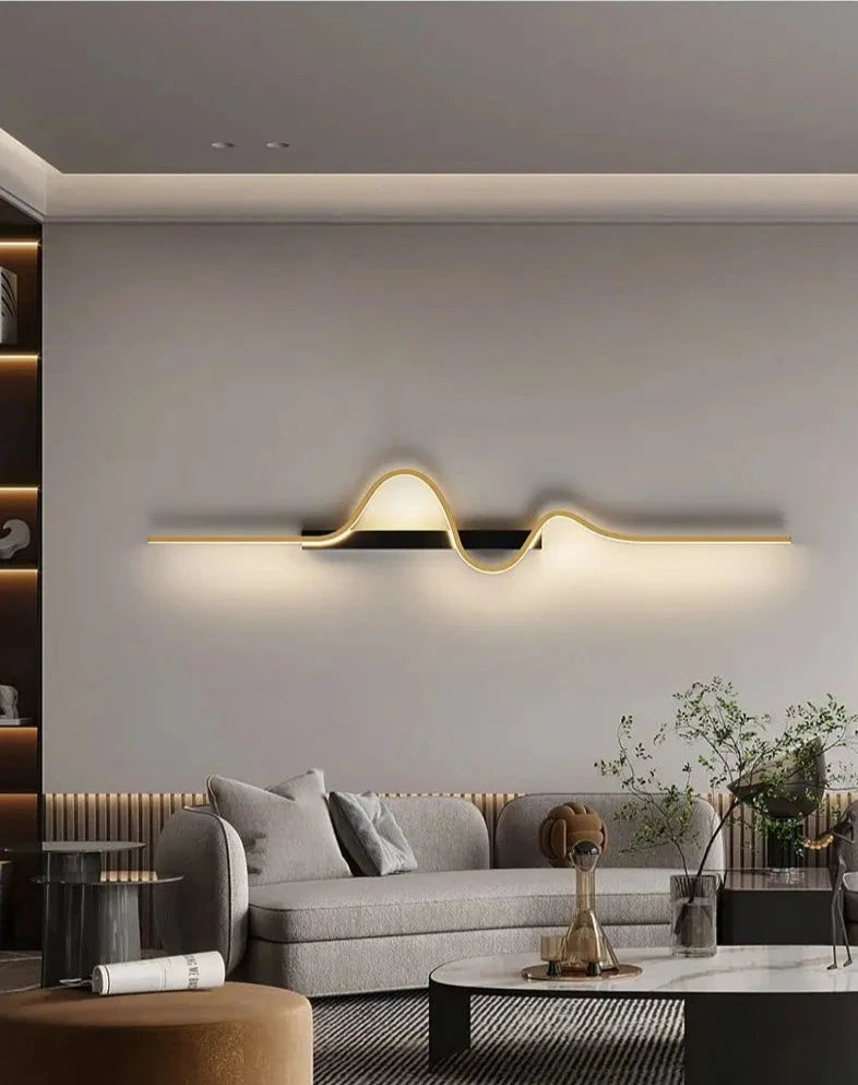 Wavy Long Strip Wall Sconce