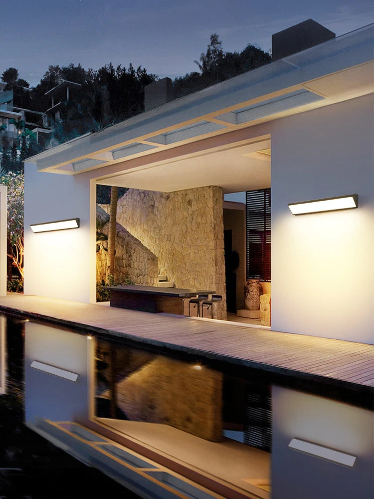 Illuminate your outdoor space with this LED wall light featuring IllumiGuard technology.