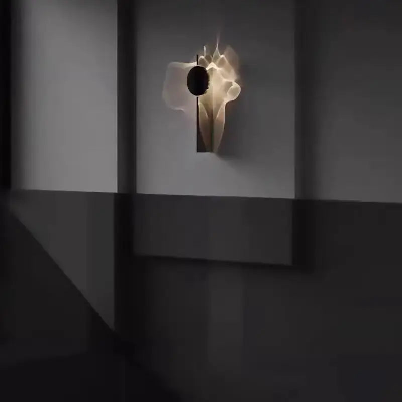 Ripple Rotating Wall Sconce illuminated side view