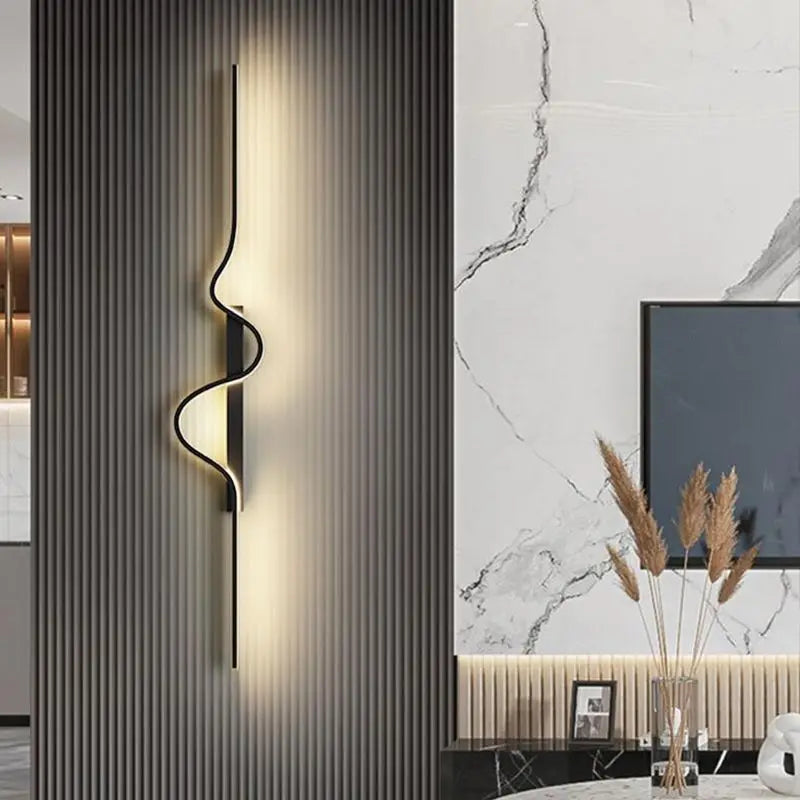 Wavy Long Strip Wall Sconce