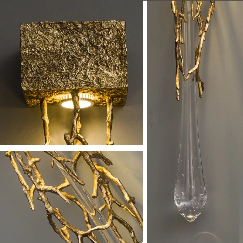 Crystal Gold Wall Sconce