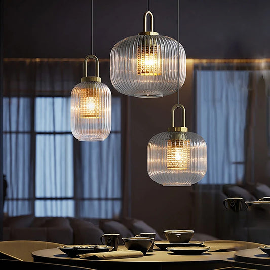 Simple Clear Glass Pendant Lamps