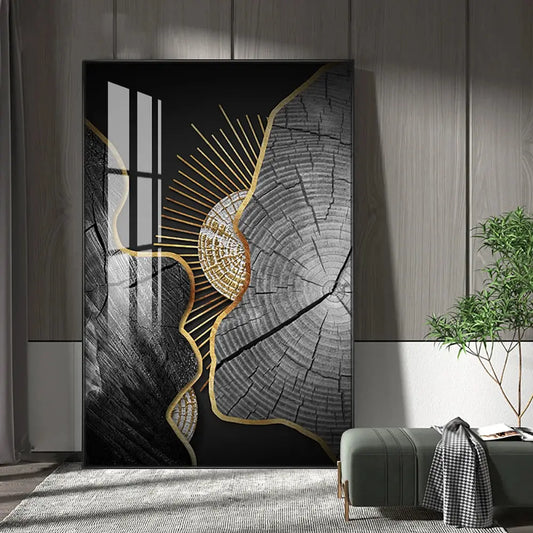 Wooden Rings Canvas Art - Decorstly