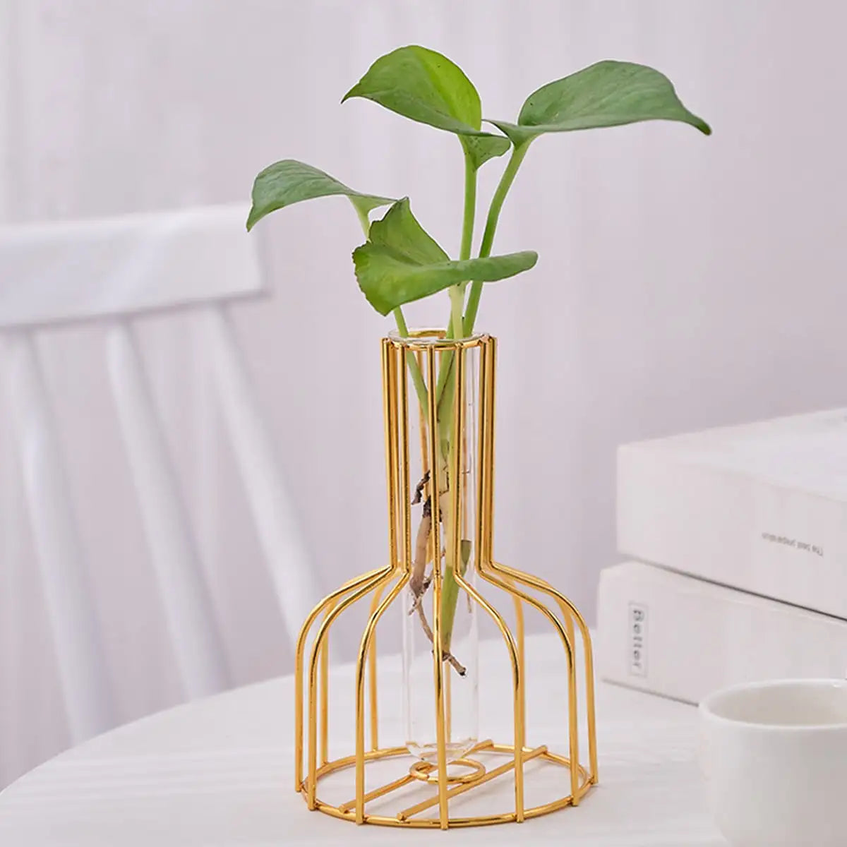 Gold Wrought Iron Vase