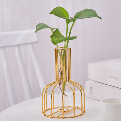 Gold Wrought Iron Vase