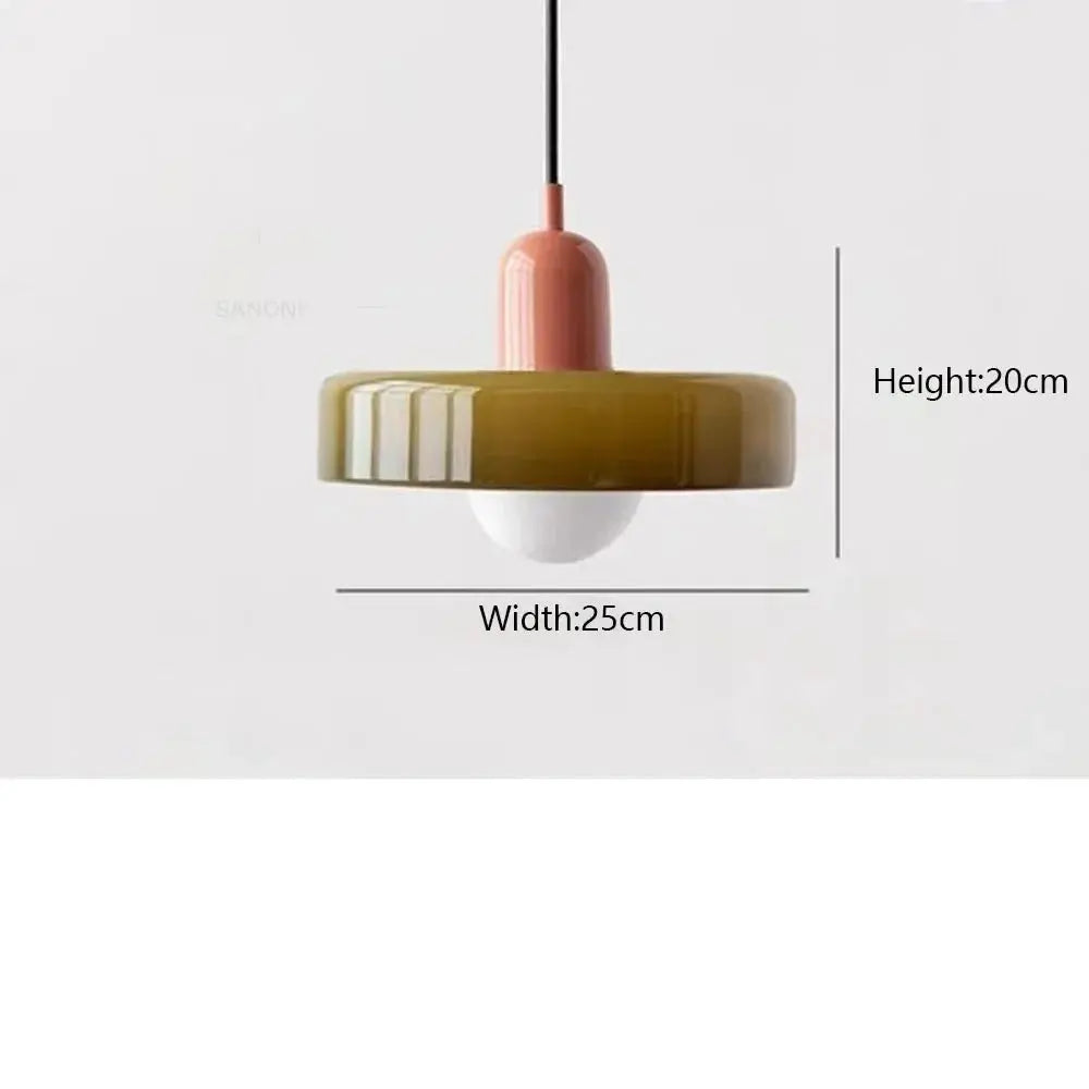 Trendy Nordic Macaron Pendant Light, modern pendant lights for living room and dining room in a fashionable home decor.