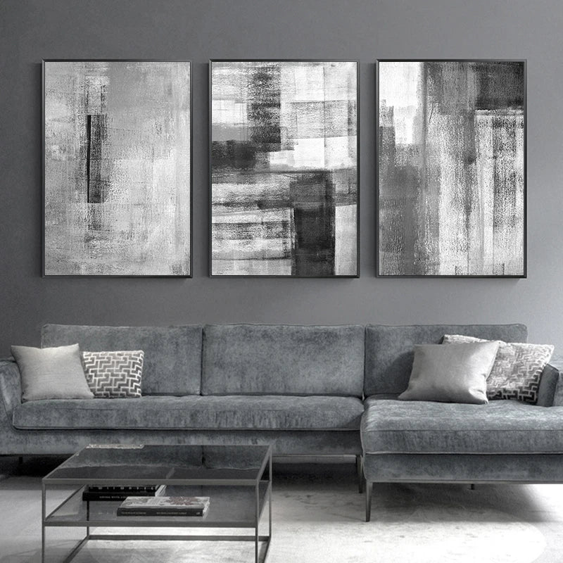 Black and White Abstract Art 3PCS Set
