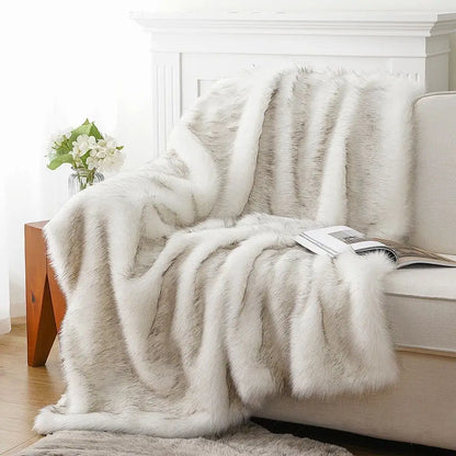 Fuzzy Faux Fur Blanket Throw