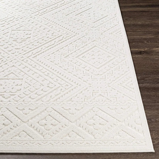 Ivory Textured Area Rug