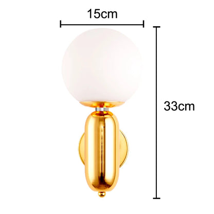 Frosted Glass Globe Wall Sconce