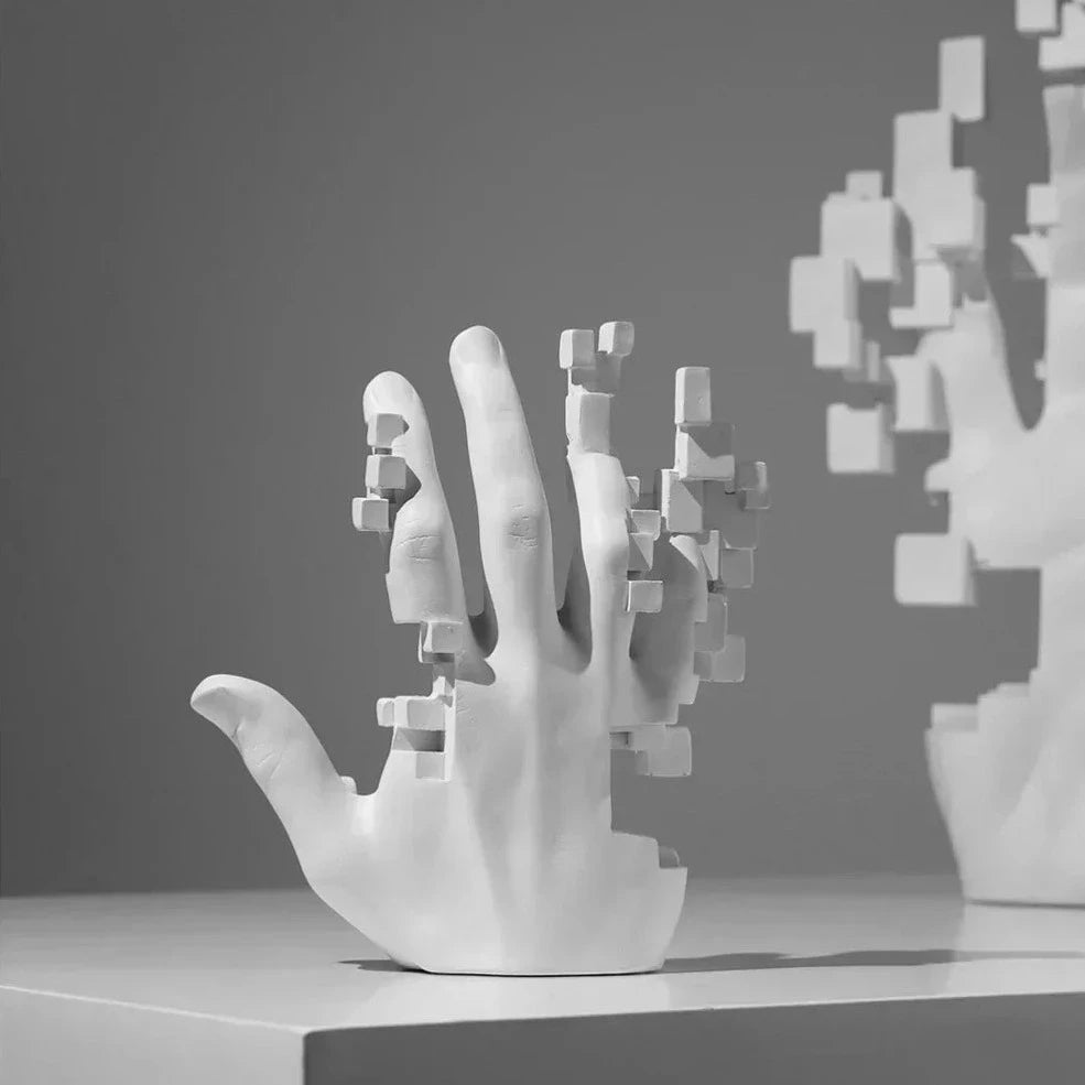 CubeTouch Hand Sculpture Art