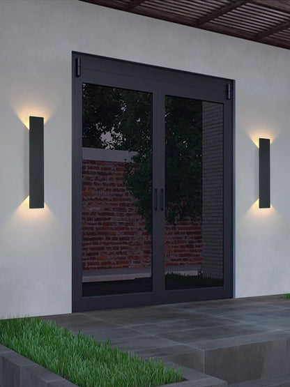 Outdoor Black Strip Waterproof Wall Lamp