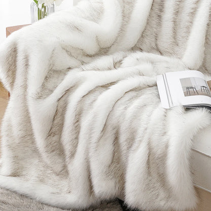 Fuzzy Faux Fur Blanket Throw