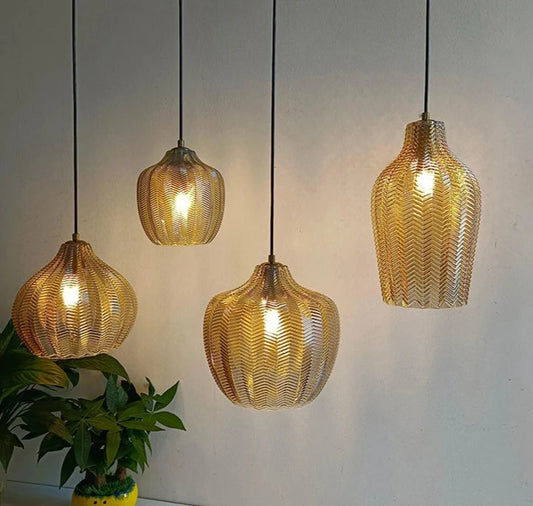 Nordic Amber Glass Pendant Lights