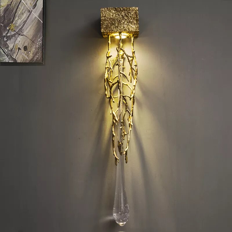 Crystal Gold Wall Sconce