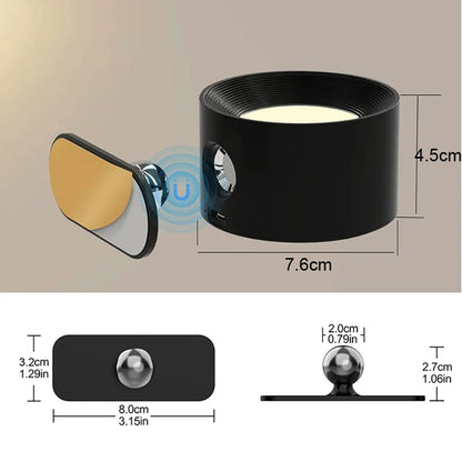 360° Magnetic Ball Rotate Wall Light