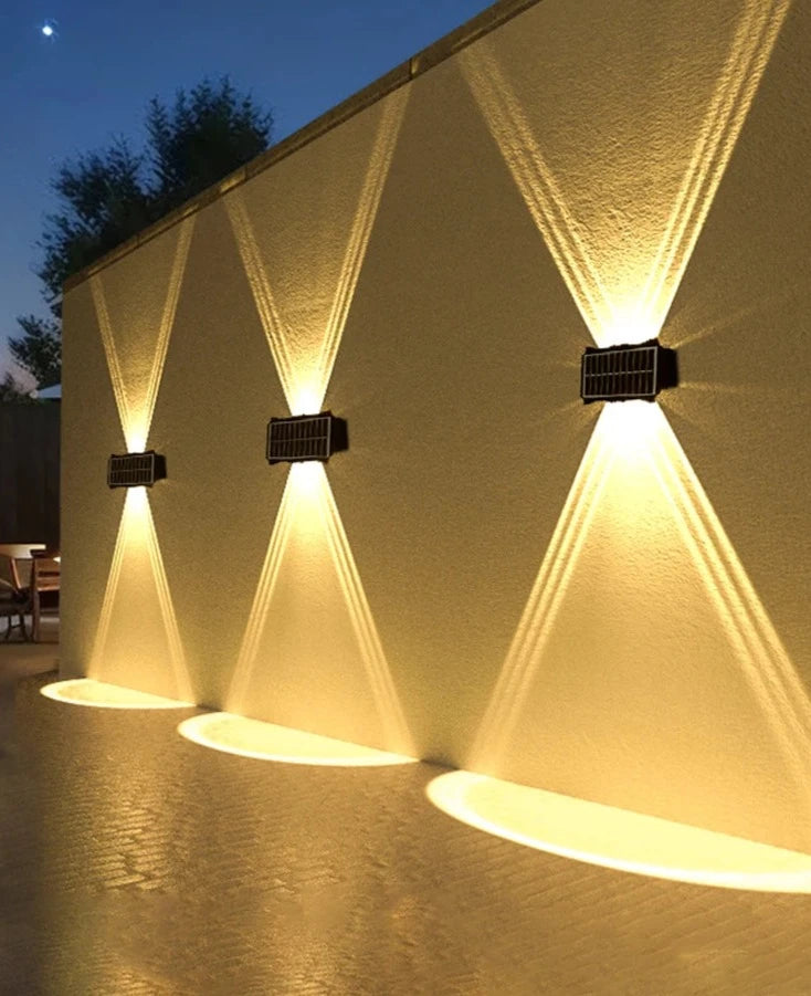 3PCS Outdoor Solar Wall Lamps