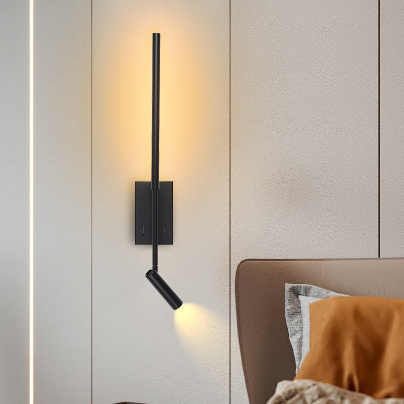 Black Extra Long Wall Sconce