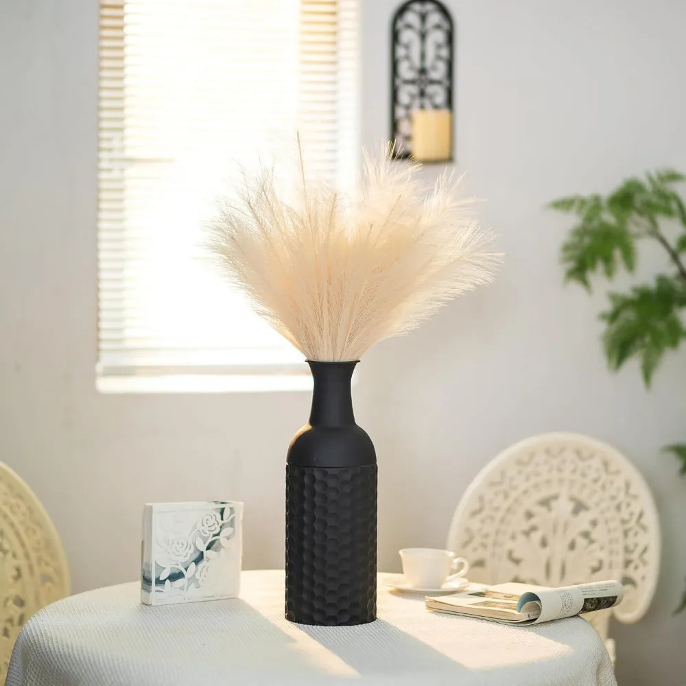 Honeycomb Texture Black Vases