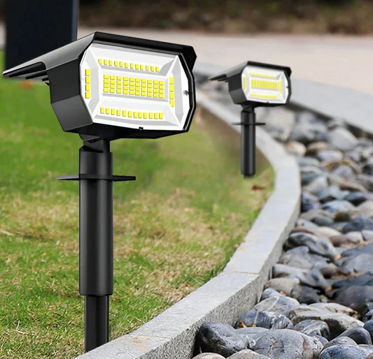 Decorstly Outdoor Landscape Solar Spotlights | IP65 Waterproof Lamp with 3 Modes Solar Garden Lighting