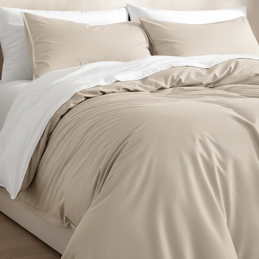 Sand Beige Duvet Cover Set