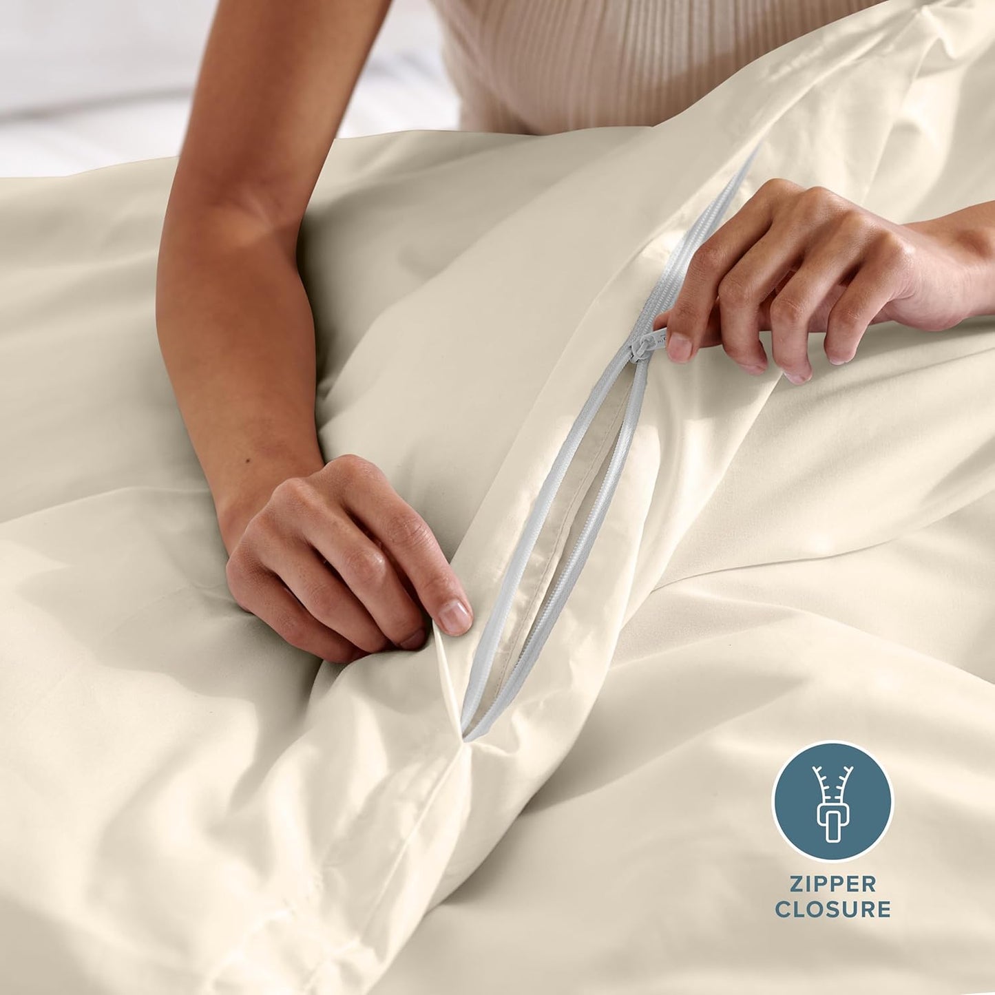 Sand Beige Duvet Cover Set