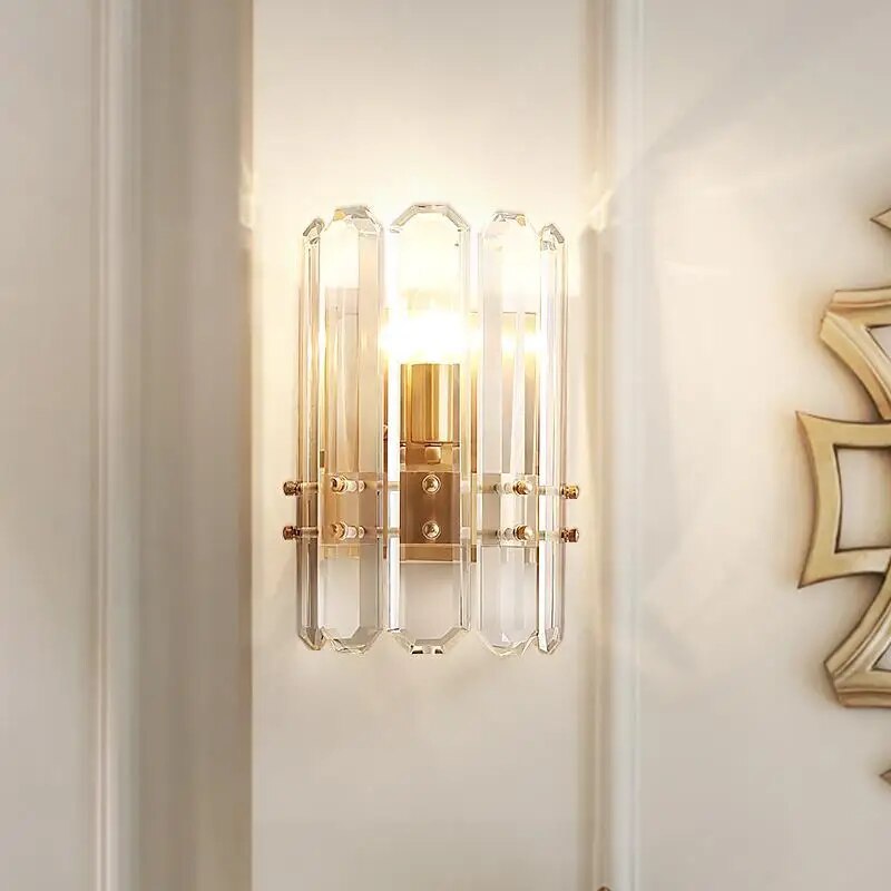 Clear Prism Crystal Wall Sconce