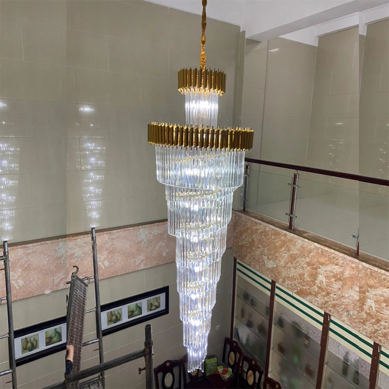 Top Long Crystal Chandelier